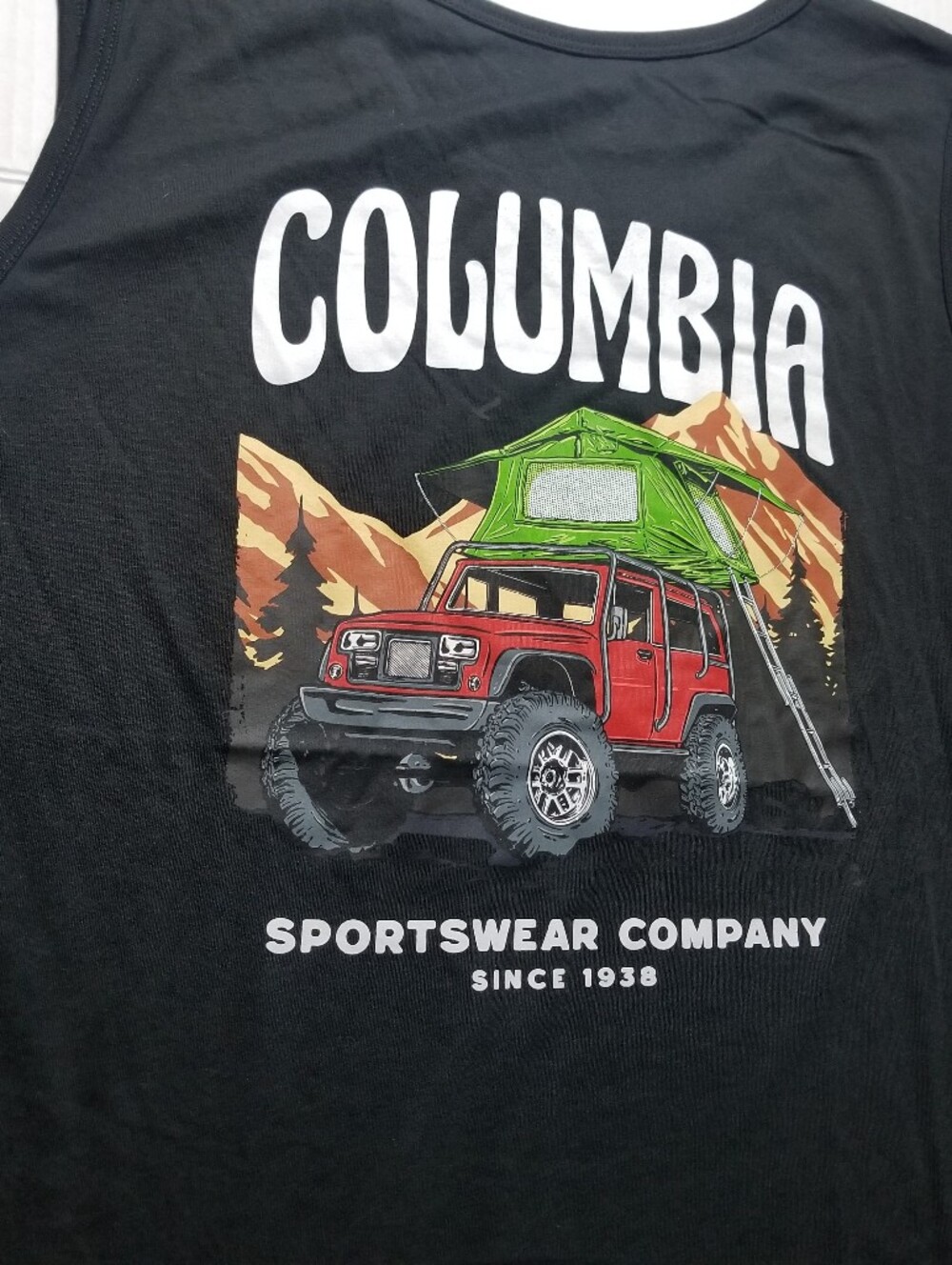 NWT COLUMBIA MEN'S BLACK TANK WITH JEEP SIZE XXXL - Picture 9 of 10